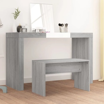 Image 1 of vidaXL Табуретка за тоалетка, сив сонома, 70x35x45см, инженерно дърво (820524)