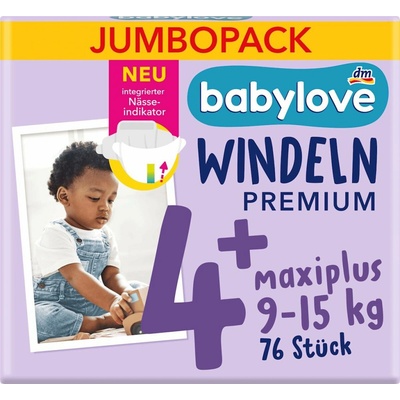 babylove Premium 4+ Jumbopack 76 ks