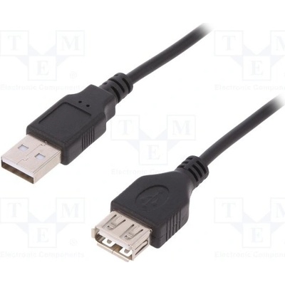 Assmann AK-300200-030-S USB 2.0, USB A M (plug)/USB A F (jack), 3m, černý