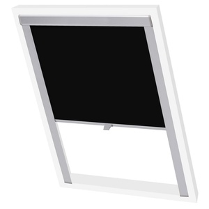 vidaXL Затъмняващи ролетни щори, черни, P06/406, GGL и GGU (131299)