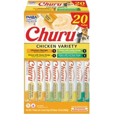 Churu Pamlsok Inaba Cat Kura 4 príchute 20 túb 280 g