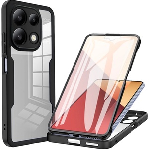 Techsuit Калъф за Xiaomi Redmi Note 13 Pro 4G / Poco M6 Pro 4G 4G + калъф - ColorVerse 360 Series - черен