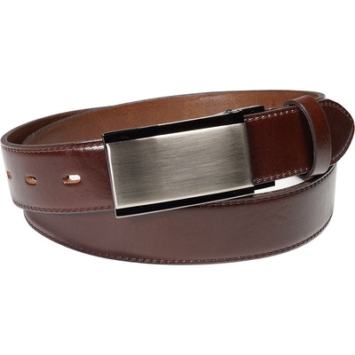Penny Belts pánský kožený opasek Antonio tmavě hnědý