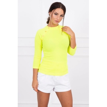 Tričko s ozdobnými gombíkmi MI5197 Neónovo žltá
