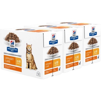 Hill's Hill s Prescription Diet Feline c/d MultiCare Пиле 36 x 85 г