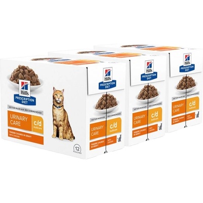 Hill's Hill s Prescription Diet Feline c/d MultiCare Пиле 36 x 85 г