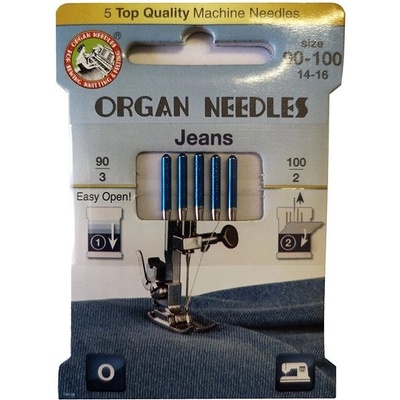 JEHLY ORGAN 130/705H JEANS ECO - 5 KS MIX (3x90,2x100) – Zboží Dáma