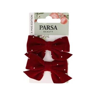 PARSA Beauty Sponky do vlasů Christmas Edition s červenou mašlí Sponky do vlasů Unisex 6.8 g