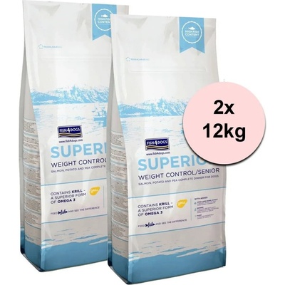 Fish4Dogs Superior Weight Control Senior Salmon 2 x 12 kg