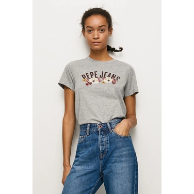 Pepe Jeans dámské tričko Rosemery šedá