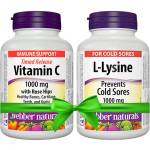 Webber Naturals Витамин С 1000 mg + Шипка 150 таблетки с удължено освобождаване + подарък успокояващ билков сироп при кашлица 150 ml | Natural Factors (77270 WN)