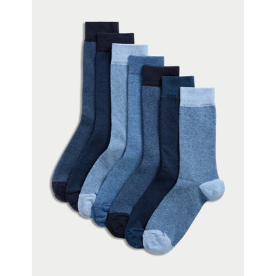 Marks & Spencer Комплект от седем чифта мъжки чорапи Marks & Spencer Marks & Spencer | Sin | МЪЖЕ | 39 1/2-41