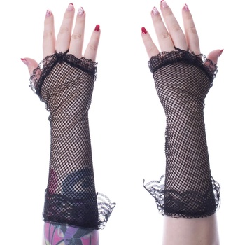 Poizen industries ръкавели poizen industries - lace - ЧЕРНА - poi1544