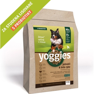 Yoggies lisované za studena s probiotiky Jehněčí a bílá ryba 90 g