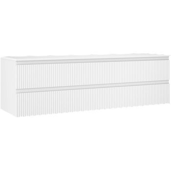 Mexen Rivel шкаф за баня под мивка 160 см с плот, 2 чекмеджета, рифлен, бял мат - 91A20-16047-2-BFFC01 (91A20-16047-2-BFFC01)