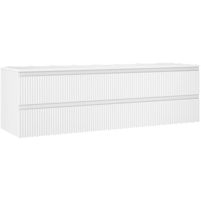 Mexen Rivel шкаф за баня под мивка 160 см с плот, 2 чекмеджета, рифлен, бял мат - 91A20-16047-2-BFFC01 (91A20-16047-2-BFFC01)