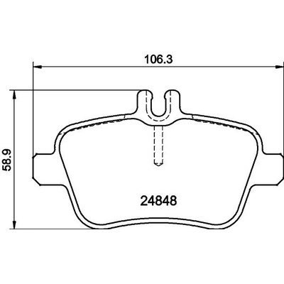 Sada brzdových destiček, kotoučová brzda HELLA 8DB 355 021-791