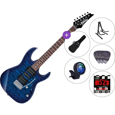 Ibanez GRX70QA-TBB SET 3 Transparent Blue Burst Електрическа китара