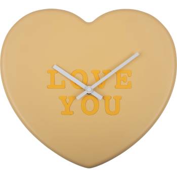 Karlsson Стенен часовник Heart Candy Love You светложълт (KA5985LY)
