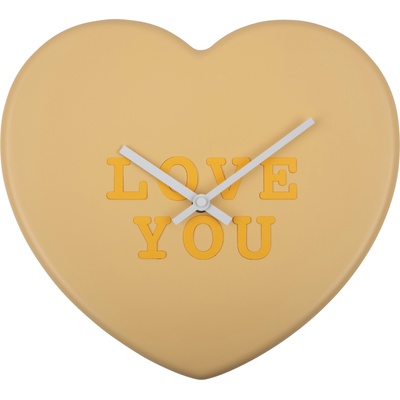 Karlsson Стенен часовник Heart Candy Love You светложълт (KA5985LY)