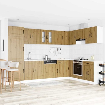 vidaXL Кухненски шкаф Kalmar Дъб 80 x 46 x 81, 5 см Инженерно дърво (3315010)