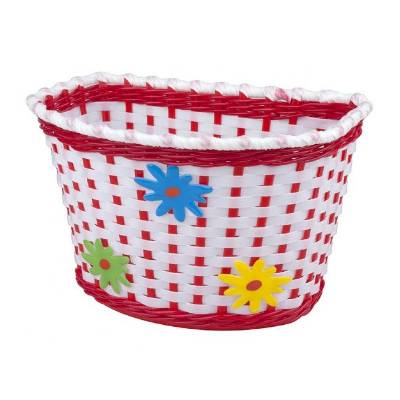 koš přední na dětské kolo Girl bílo/červený