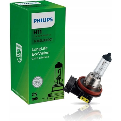 Philips LongLife EcoVision H11 PGJ19-2 12V 55W 12362LLECOC1