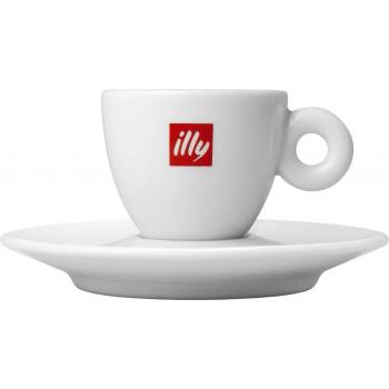 Illy biely porcelánová šálka s tanierikom pre Espresso 100 ml