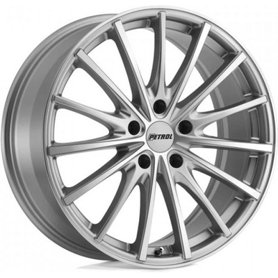 Petrol P3A 8x17 5x108 ET40 silver with machined cut face