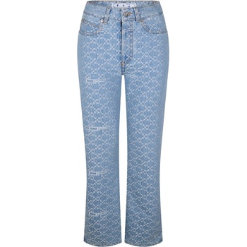 Image 1 of OFF WHITE Дънки OFF WHITE Women's Monogram 90s Mid Rise Cotton Straight Leg Jeans - Light Blue