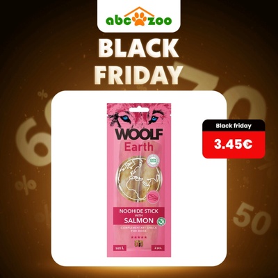 Woolf Earth Noohide Sticks with Salmon L 85 g