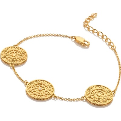Hot Diamonds Pozlacený stříbrný náramek X Golden Edit Athena DL724