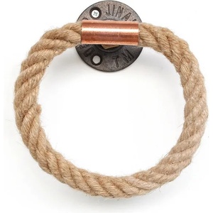 Evila originals Поставка за кърпи Evila Originals 792EVL2772, 16х16 см, Въже, Кафяв (792EVL2772) - topmarket