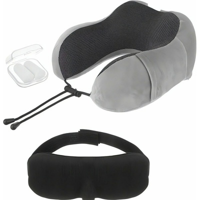 Maxo Cestovní sada - polštář z paměťové pěny, maska na oči, špunty do uší – Hledejceny.cz