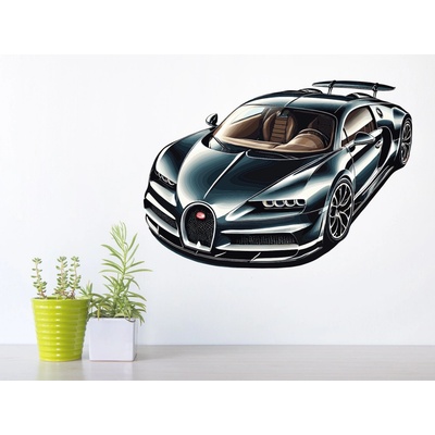 Nalepte.cz Buggati Veyron textilní prelepiteľná nálepka na stenu list 45 x 31 cm