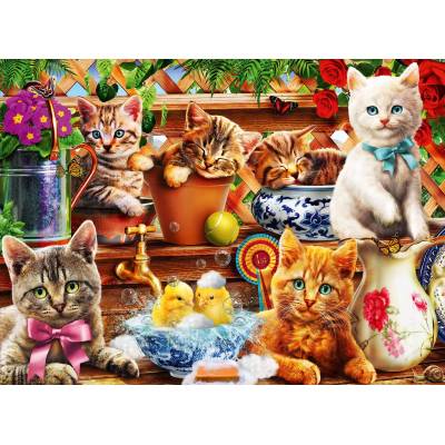 Bluebird Puzzle - Puzzle Kittens in the Potting Shed - 3 000 piese