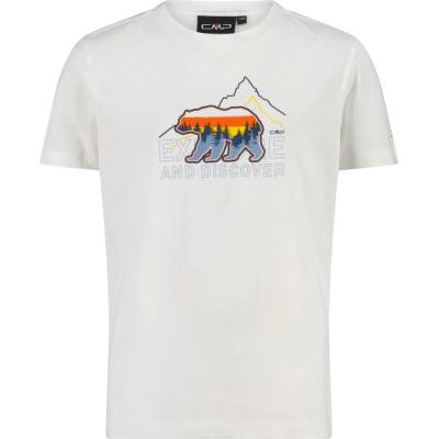 CMP Детска тениска CMP Kid's T-Shirt Print T-shirt - Bianco / Carrot / Midnight / Shadow - размер 128 (EU) (704-3999-1112)