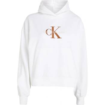 Calvin Klein Суичър Calvin Klein Jeans CKJ Premium Mono Logo Hoodie - Bright White