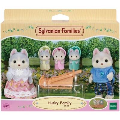 Sylvanian Families 5636 Rodina Husky s trojčaty – Sleviste.cz