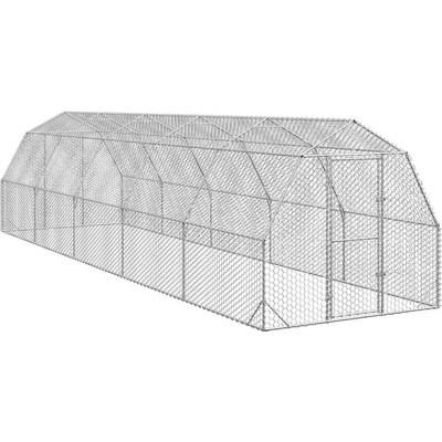 vidaXL Výběh pro slepice 2,5 × 10 × 2,25 m pozinkovaná ocel 9799.3328519
