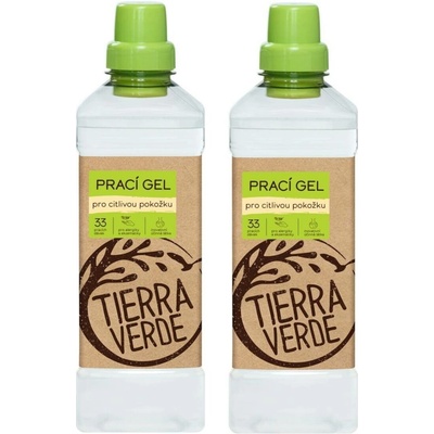TIERRA VERDE Duopack Prací gel citlivá pokožka 2 x 1 l
