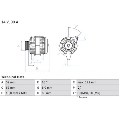 Generátor BOSCH 0 986 080 030 (0986080030)