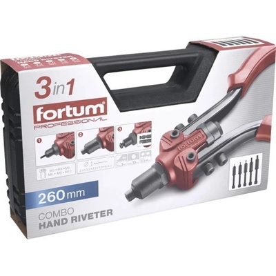 Nitovacie kliešte FORTUM PROFESSIONAL COMBO, pákové, 4770638