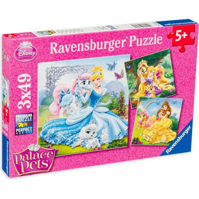 Ravensburger Пъзел Ravensburger от 3 x 49 части - Принцеси и приятелства (09346)