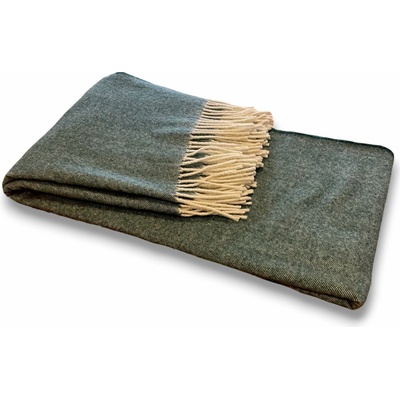 Balkanova Vlněná deka Egea merino 1 lesní zelená extra jemná 200x140