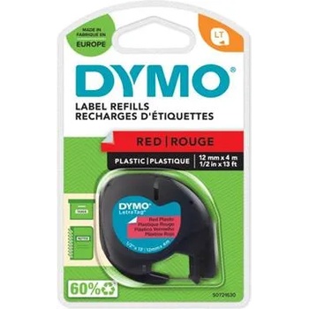 DYMO Лента за машини за надписване, 12 mm x 4 m, DYMO "Letratag", червена S0721630 (S0721630)