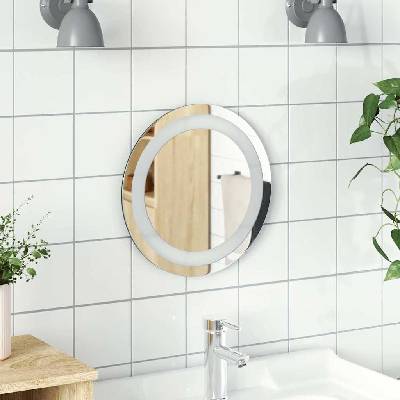 vidaXL LED огледало за баня 30 см кръгло (353276)