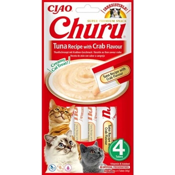 Inaba Churu Pyré cat Tuniak s krabou príchuťou 4 x 14 g