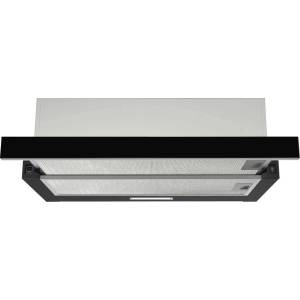 CROWN Абсорбатор Crown CT6040BK, за вграждане, телескопичен, енергиен клас B, 65W, въздухопоток 353 m3/h, 1 мотор, 2 степени на мощност, 2 алуминиеви филтъра, сив (CT6040BK)