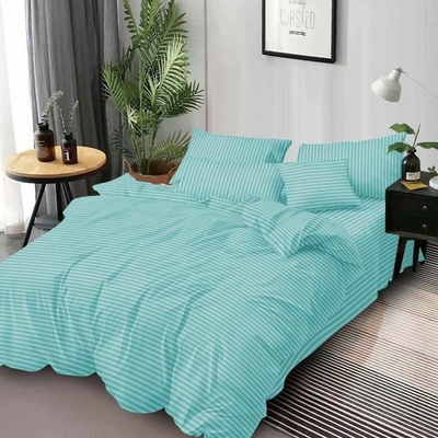 EmonaMall Едноцветно спално бельо с ластик EmonaMall, 6 части - Модел S18643 (S18643-3333f8-12)